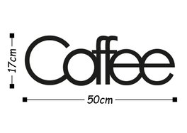 Wallity Coffee Accesorio de pared de metal Negro